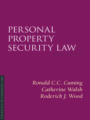 cover image of Personal Property Security Law